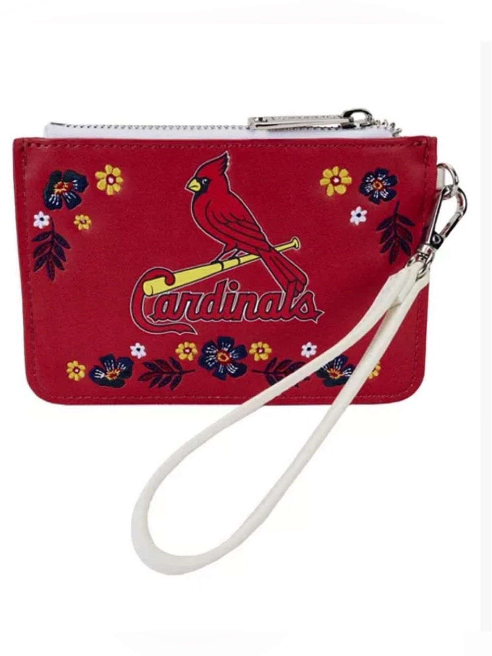 New! Loungefly St. Louis Cardinals Floral Wrist Clutch